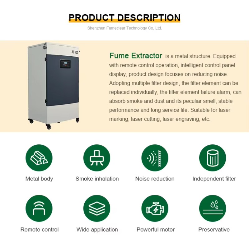 XL700 Potente Estrattore di Fu - Industrial Laser Supply recensione e prezzo